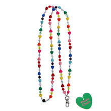 Load image into Gallery viewer, Rainbow Heart Beaded Phone Chain
