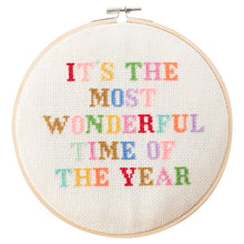 Load image into Gallery viewer, Hoop Cross Stitch Kit - The Most Wonderful Time
