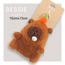 Load image into Gallery viewer, Plush Capybara with Orange Bag Charm
