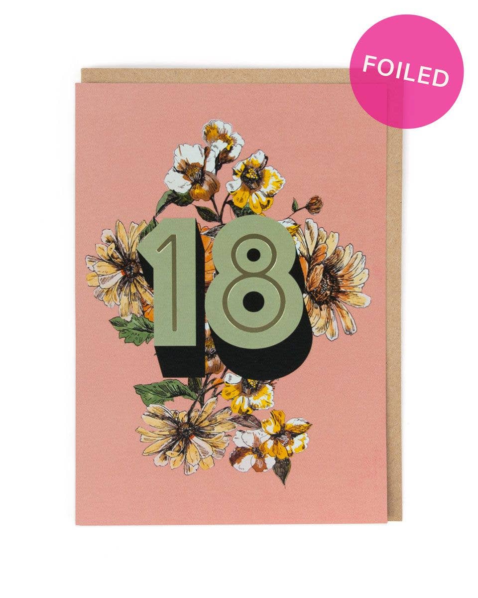 Eighteen Greetings Card