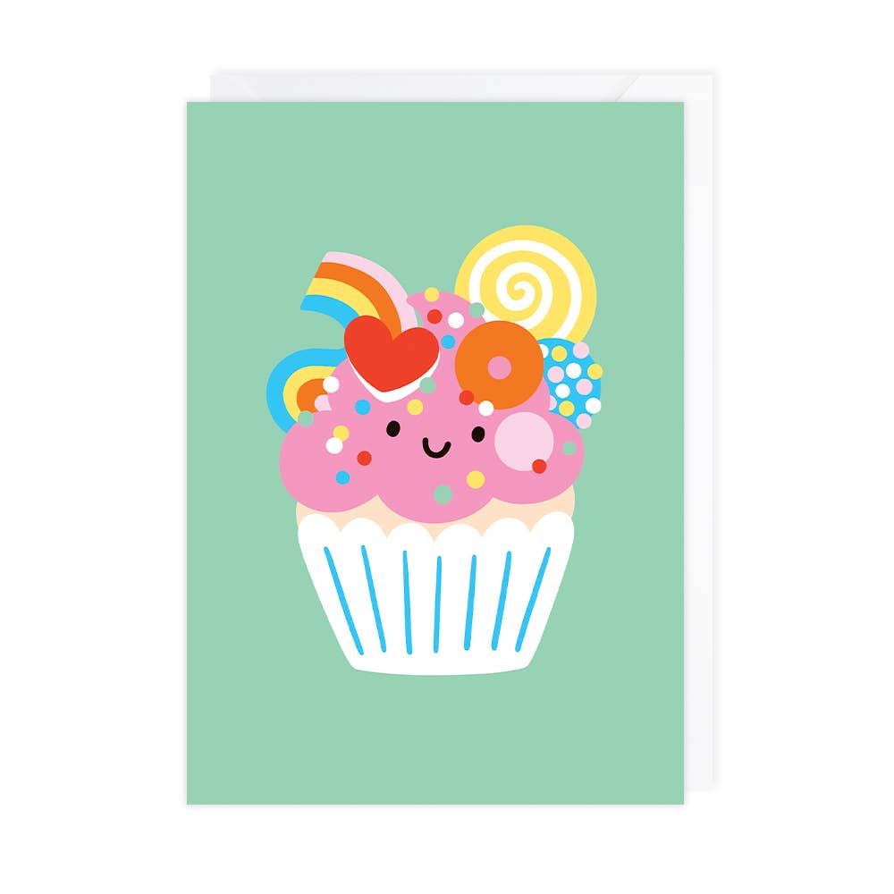 Happy Cupcake Birthday Greetings Card