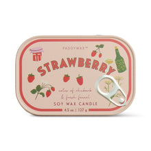 Load image into Gallery viewer, Paddywax Bistro Strawberry Tin Candle
