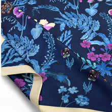 Load image into Gallery viewer, Blue Floral Garden Square Scarf
