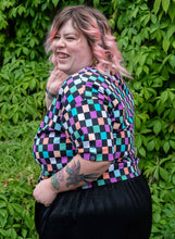Load image into Gallery viewer, Rebel Romance Checkerboard Boxy Tee
