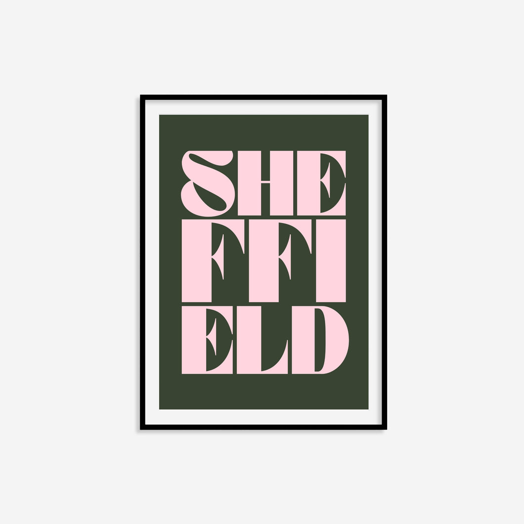 Sheffield Typography Print