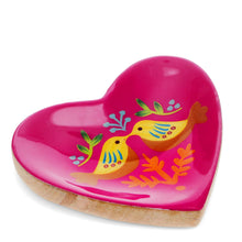 Load image into Gallery viewer, Birds Wooden Heart-Shaped Trinket Dish
