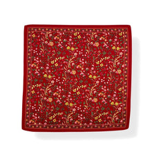 Load image into Gallery viewer, Red Ditsy Meadow Floral Square Scarf

