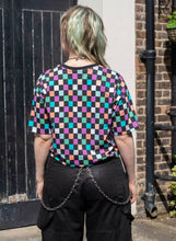 Load image into Gallery viewer, Rebel Romance Checkerboard Boxy Tee
