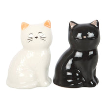 Load image into Gallery viewer, White &amp; Black Ceramic Lucky Cat Charms in a Box
