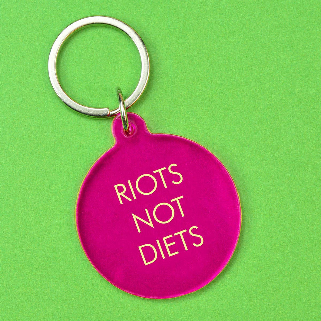 Riots Not Diets Keytag