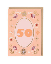 Load image into Gallery viewer, 50th Birthday Greetings Card
