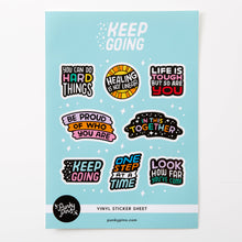 Load image into Gallery viewer, Keep Going Vinyl Sticker Sheet
