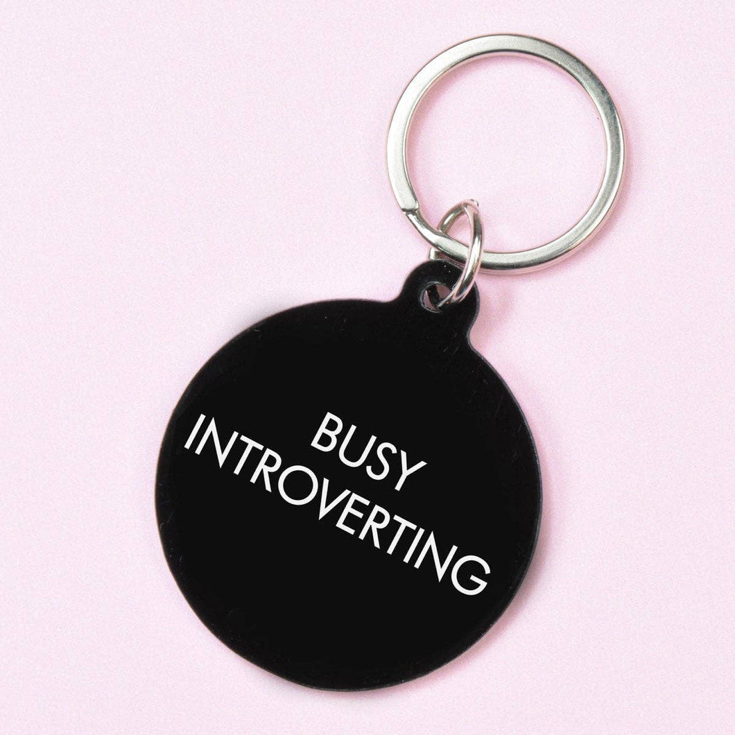 Busy Introverting Keytag