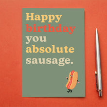 Load image into Gallery viewer, Birthday Sausage Greetings Card
