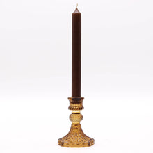 Load image into Gallery viewer, Antique Amber Vintage Candle Holder
