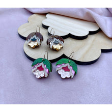 Load image into Gallery viewer, Nell Pink Retro Flower Drop Earrings
