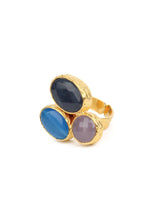 Load image into Gallery viewer, Blue Triple Stone Ring
