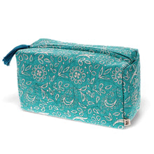 Load image into Gallery viewer, Turquoise Quilted Wash Bag
