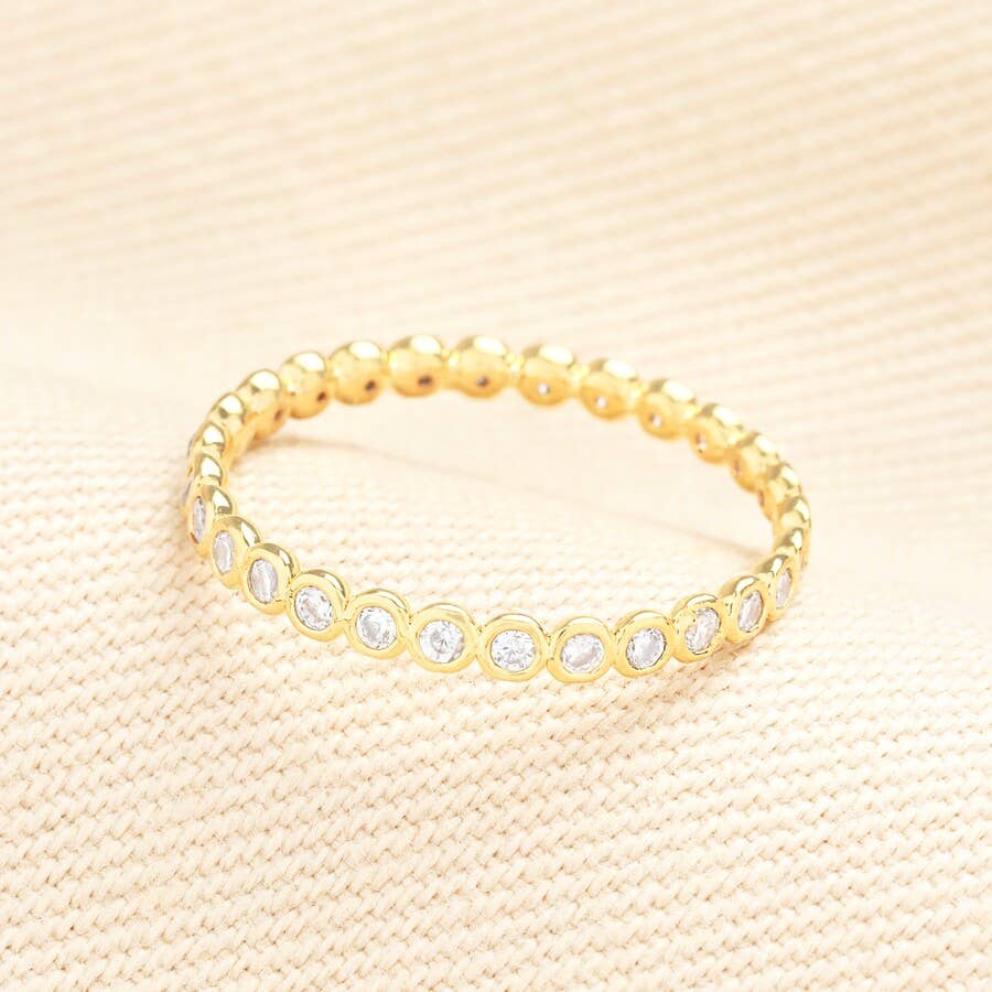 Gold Multi-Disc Crystal Ring