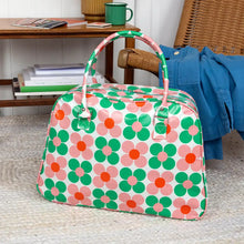 Load image into Gallery viewer, Pink &amp; Green Daisy Weekend Bag
