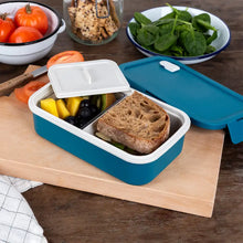 Load image into Gallery viewer, Blue Double Wall Lunch Box with Divider
