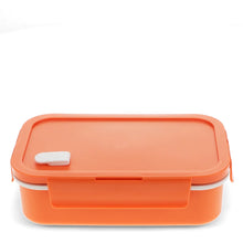 Load image into Gallery viewer, Orange Double Wall Lunch Box with Divider
