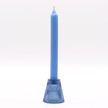 Load image into Gallery viewer, Blue Glass Double Sided Tealight Holder
