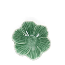 Load image into Gallery viewer, Green 9cm Ceramic Flower Bowl
