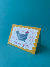 Load image into Gallery viewer, Lets Go Girls Pigeon Greetings Card
