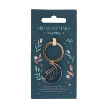 Load image into Gallery viewer, Mystical Midnight Hare Keyring
