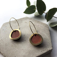 Load image into Gallery viewer, Pink &amp; Gold Circle Hoop Earrings
