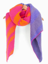 Load image into Gallery viewer, Zia Fuchsia &amp; Lilac Animal Stripe Scarf
