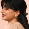 Load image into Gallery viewer, Gold Mother of Pearl Moon &amp; Star Earrings
