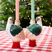 Load image into Gallery viewer, Hand-Painted Bird Ceramic Candle Holders
