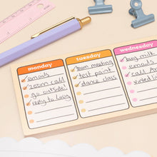 Load image into Gallery viewer, Days of the Week Keyboard Weekly Planner
