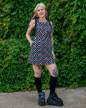 Load image into Gallery viewer, Rebel Romance Checkerboard Stretch Pinafore
