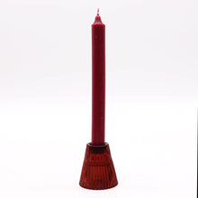 Load image into Gallery viewer, Red Glass Double Sided Tealight Holder
