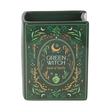 Load image into Gallery viewer, Green Witch Book Shaped Vase
