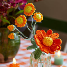 Load image into Gallery viewer, Orange Crochet Flower Stem
