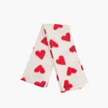 Load image into Gallery viewer, Jessie Cream &amp; Red Hearts Scarf
