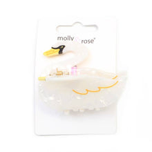 Load image into Gallery viewer, Pearlescent Swan Shaped Hair Clamp
