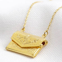 Load image into Gallery viewer, Gold Envelope Locket Necklace
