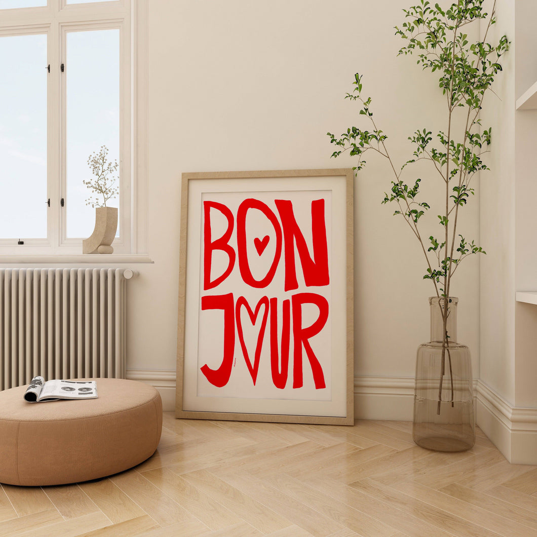 Bonjour Type Print