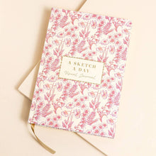 Load image into Gallery viewer, Pink Wildflower Print Sketch A Day Visual Journal
