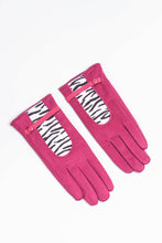 Load image into Gallery viewer, Fuchsia Pink Zebra Print Insert Gloves
