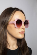 Load image into Gallery viewer, Oversized Rounded Angular Sunglasses in Pink
