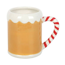 Load image into Gallery viewer, Candy Cane Gingerbread House Christmas Mug
