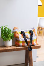 Load image into Gallery viewer, Caroline Gardner Multi Check Double Handle Tote Bag
