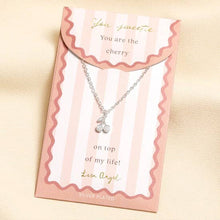 Load image into Gallery viewer, Silver Cherry Necklace with Card
