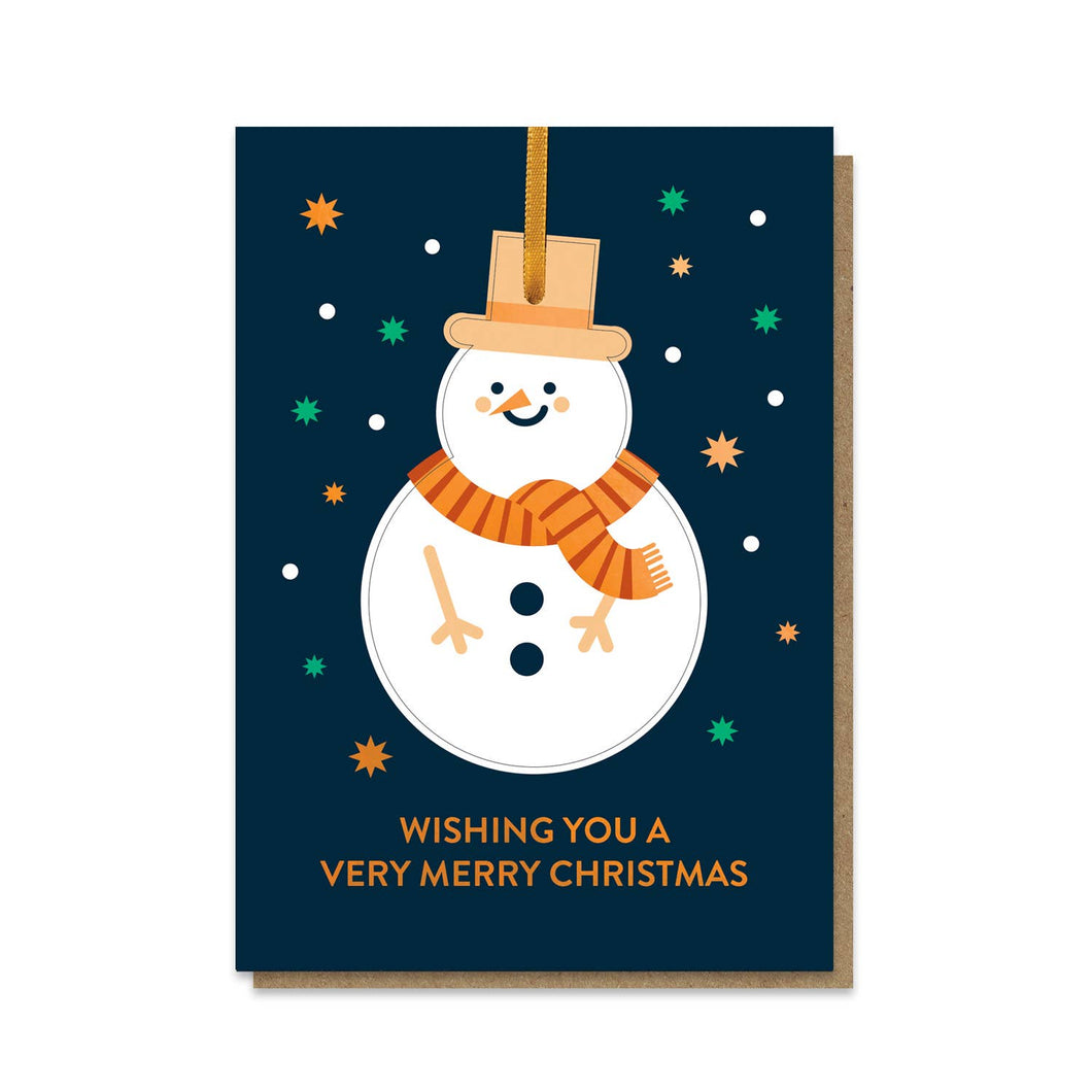 Snowman Pop-out Bauble Christmas Card